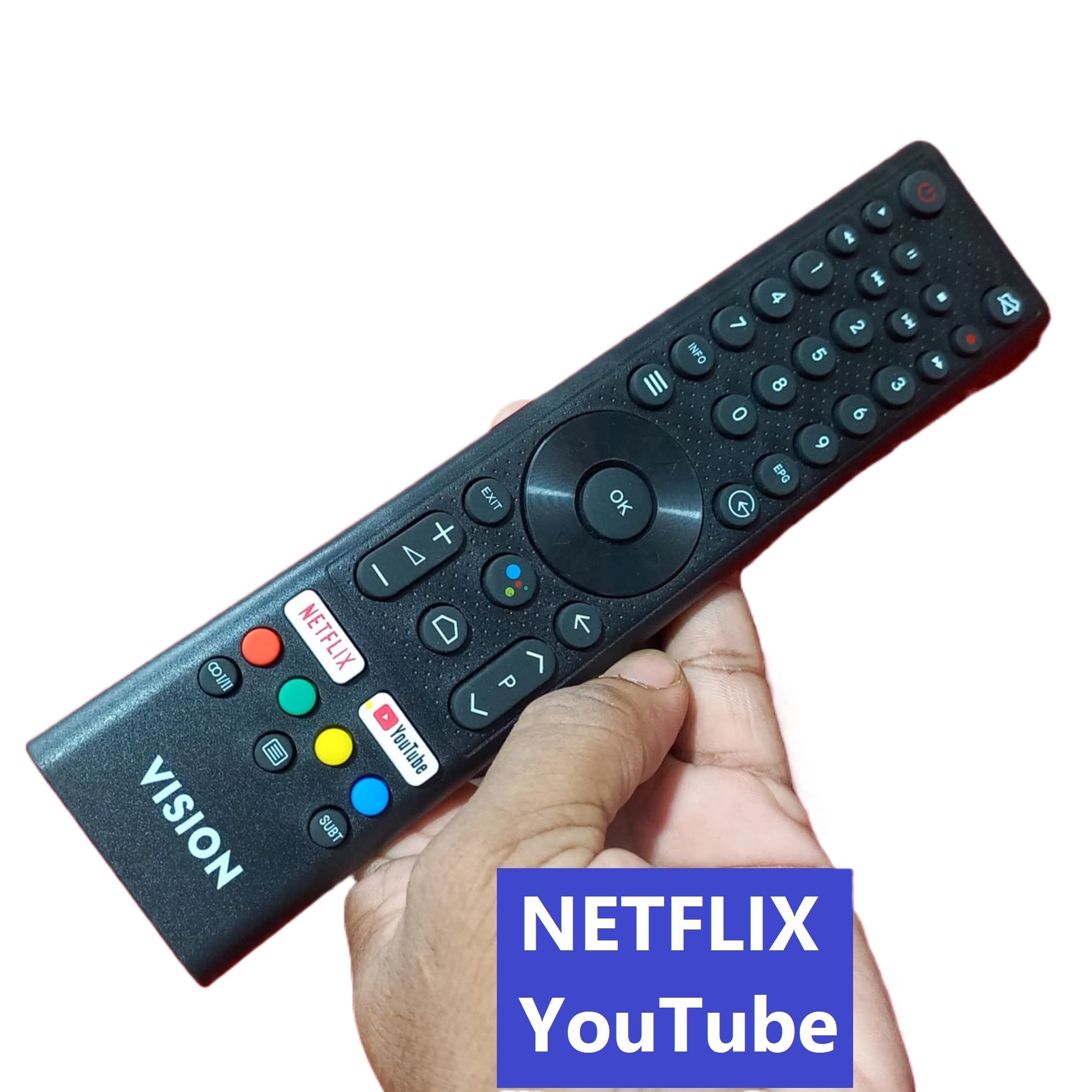 Picture of VISION TV Remote Controller VISION Remote Control TV Remote TV Remote For LED TV Remote NETFLIX YouTube