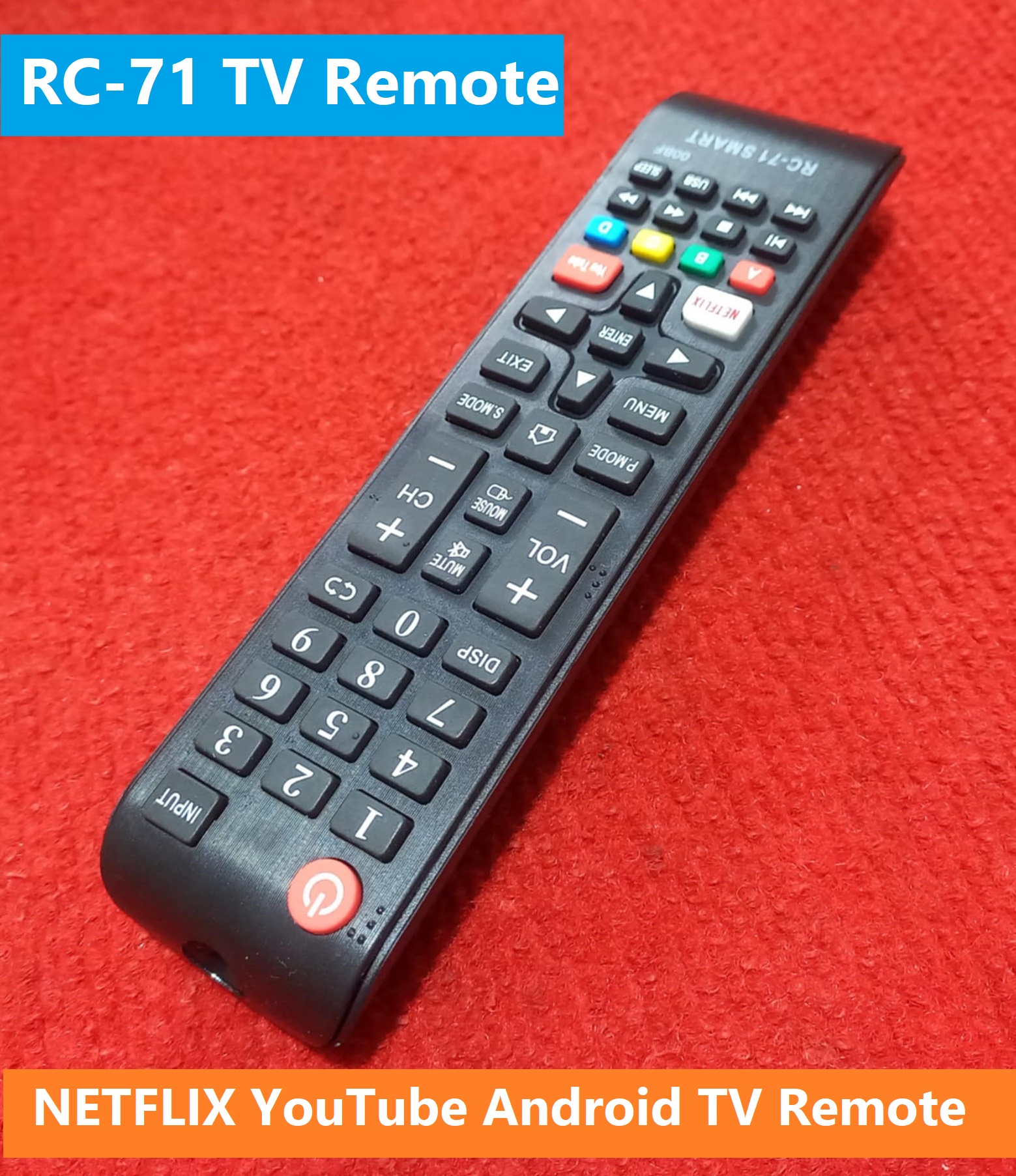 Picture of RC-71 TV Remote Controller RC-71 Remote Control TV Remote For Smart LED TV Remote NETFLIX YouTube
