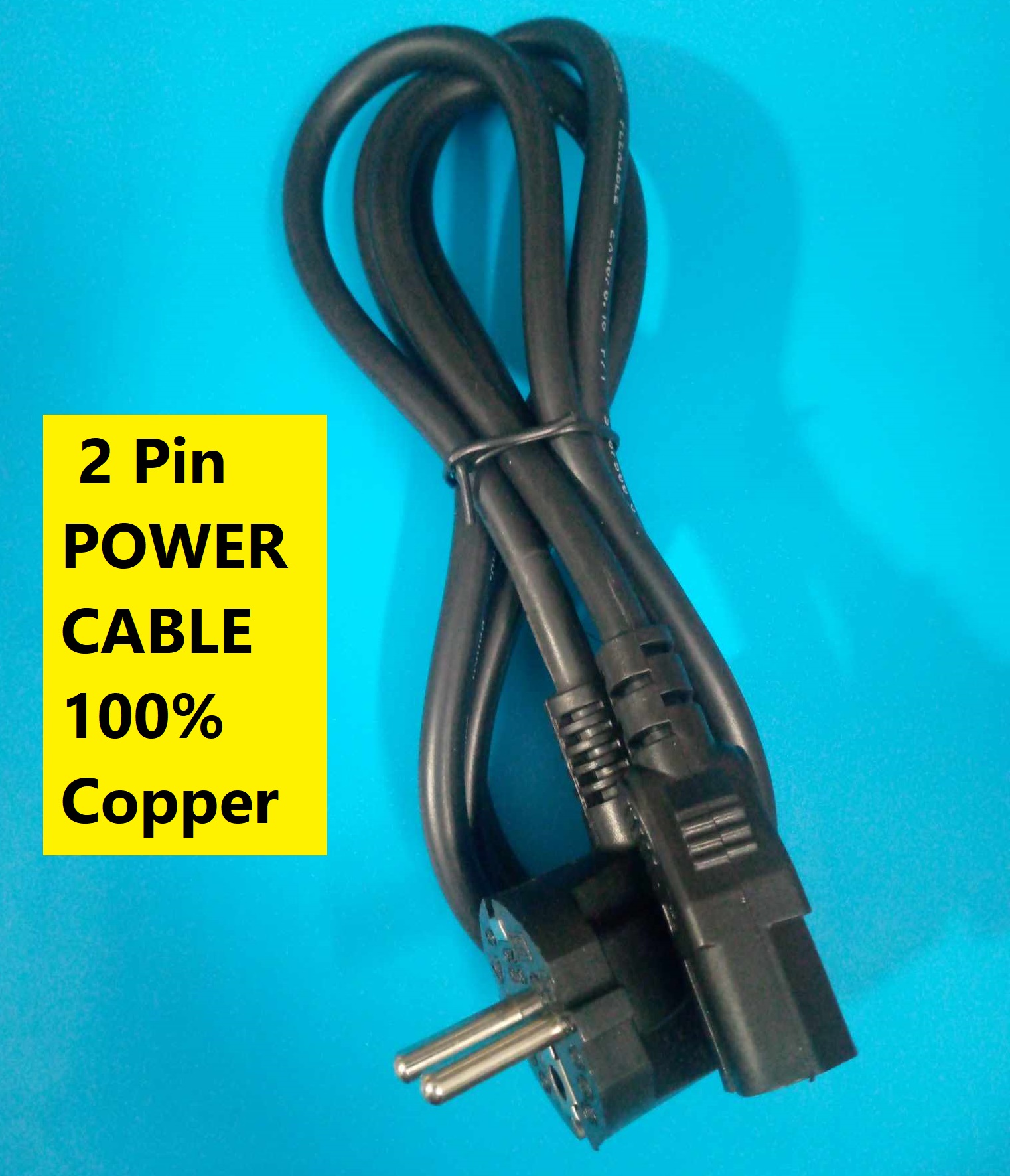 Picture of POWER CABLE 2 Pin 220V 5000W Cables 1.5M 2 Pin Rice Cooker Cable AC Power Cables For Rice Cooker Monitor Printer Computer Power Cable For PC Power Cord Cables 100% Copper Cable