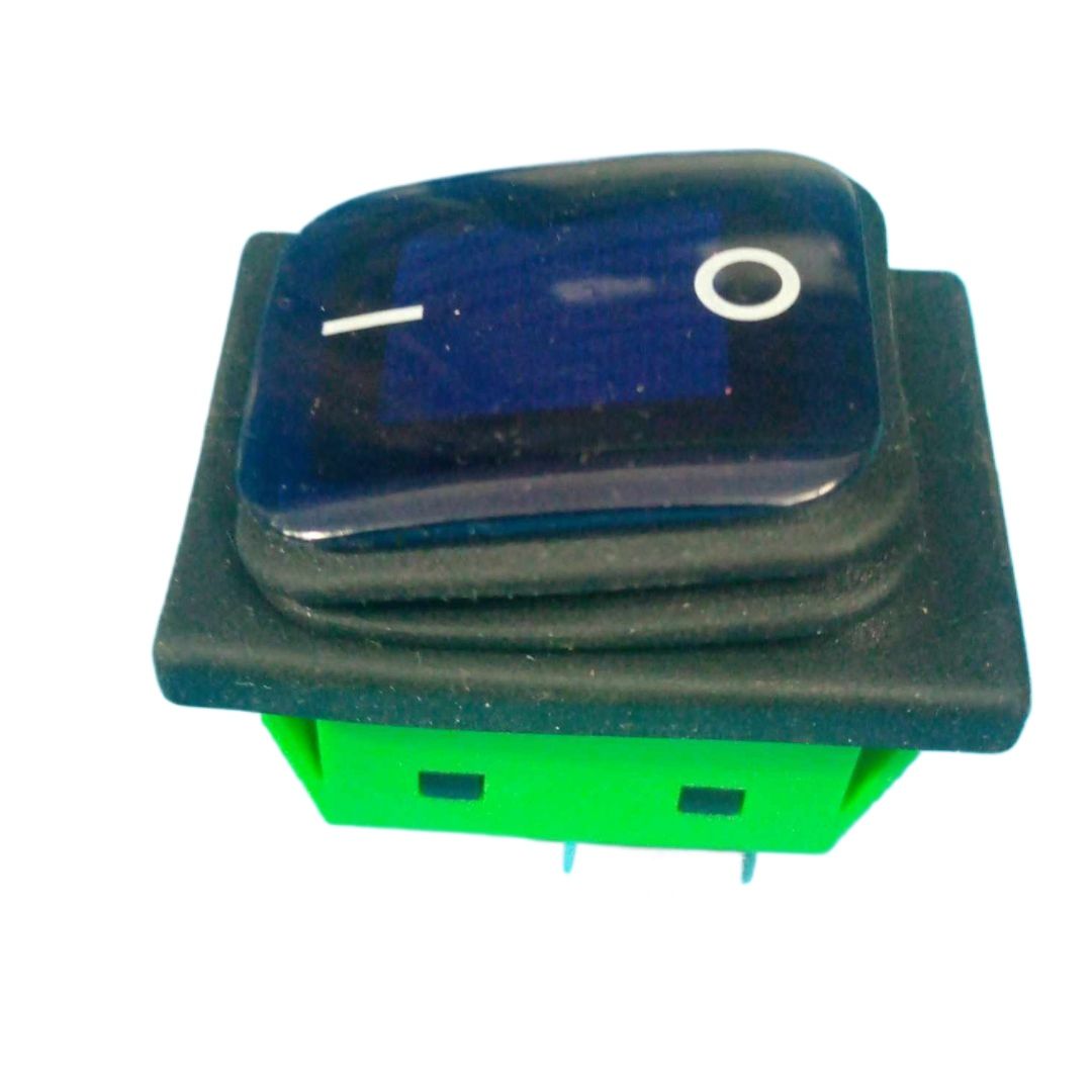 Picture of BLUE Waterproof KCD4 Rocker Switch 30A 250V 4 Pin 30A Switch On Off 2 Positions Full Illuminated Neon BLUE Indicators DPST Power Switch 30A Rocker Switch For Industrial Motor Car IPS UPS