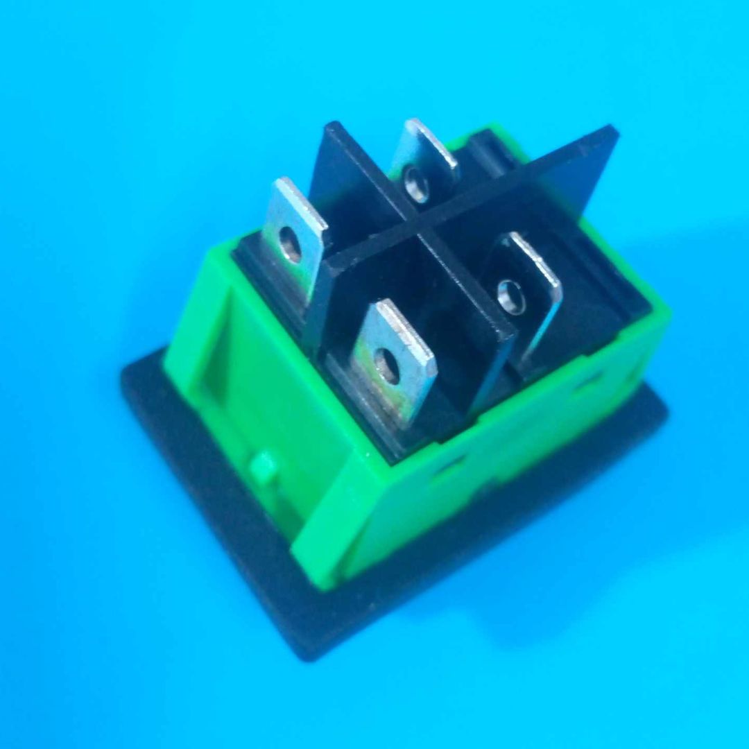 Picture of BLUE Waterproof KCD4 Rocker Switch 30A 250V 4 Pin 30A Switch On Off 2 Positions Full Illuminated Neon BLUE Indicators DPST Power Switch 30A Rocker Switch For Industrial Motor Car IPS UPS