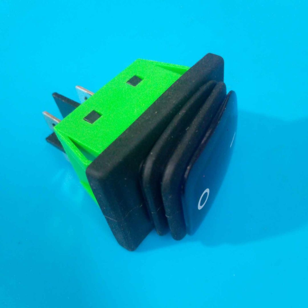 Picture of BLUE Waterproof KCD4 Rocker Switch 30A 250V 4 Pin 30A Switch On Off 2 Positions Full Illuminated Neon BLUE Indicators DPST Power Switch 30A Rocker Switch For Industrial Motor Car IPS UPS