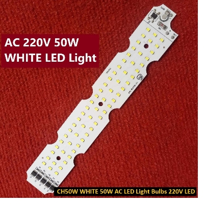 Picture of CH50W WHITE Light 50W AC LED Light Bulbs 220V LED Light 50W White LED Light Bulbs Direct 50W LED Light 225x36mm 64Pcs SMD LED 220V White LED Light 50W Plate