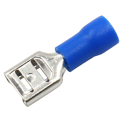 Picture of 10Pcs- 16-14 AWG FEMALE Spade Terminals MDD2-250 Female 6.3mm Quick Disconnects 16-14 AWG Wire Crimp Terminals Nylon Insulated Ring Terminal Female Quick Cables Connector