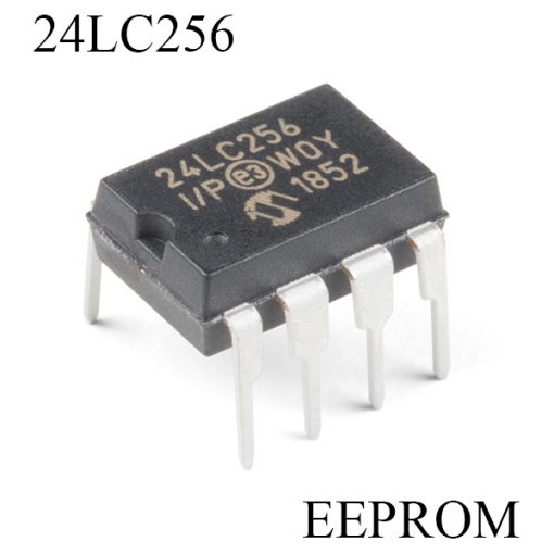 Picture of 24LC256P IC 24LC256 Serial CMOS EEPROM 256KB 32Kx8 Serial 24LC256P EEPROM IC DIP-8 8 Pin Leads Package IC 24LC256P EEPROM IC