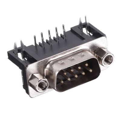 Picture of MALE Right Angle DB9 D-SUB 9P Male Socket Port Socket Jack Connector Repair Right Angle Female DB9 D-sub PCB Mount RS232 Serial Port Connector Socket Adapters