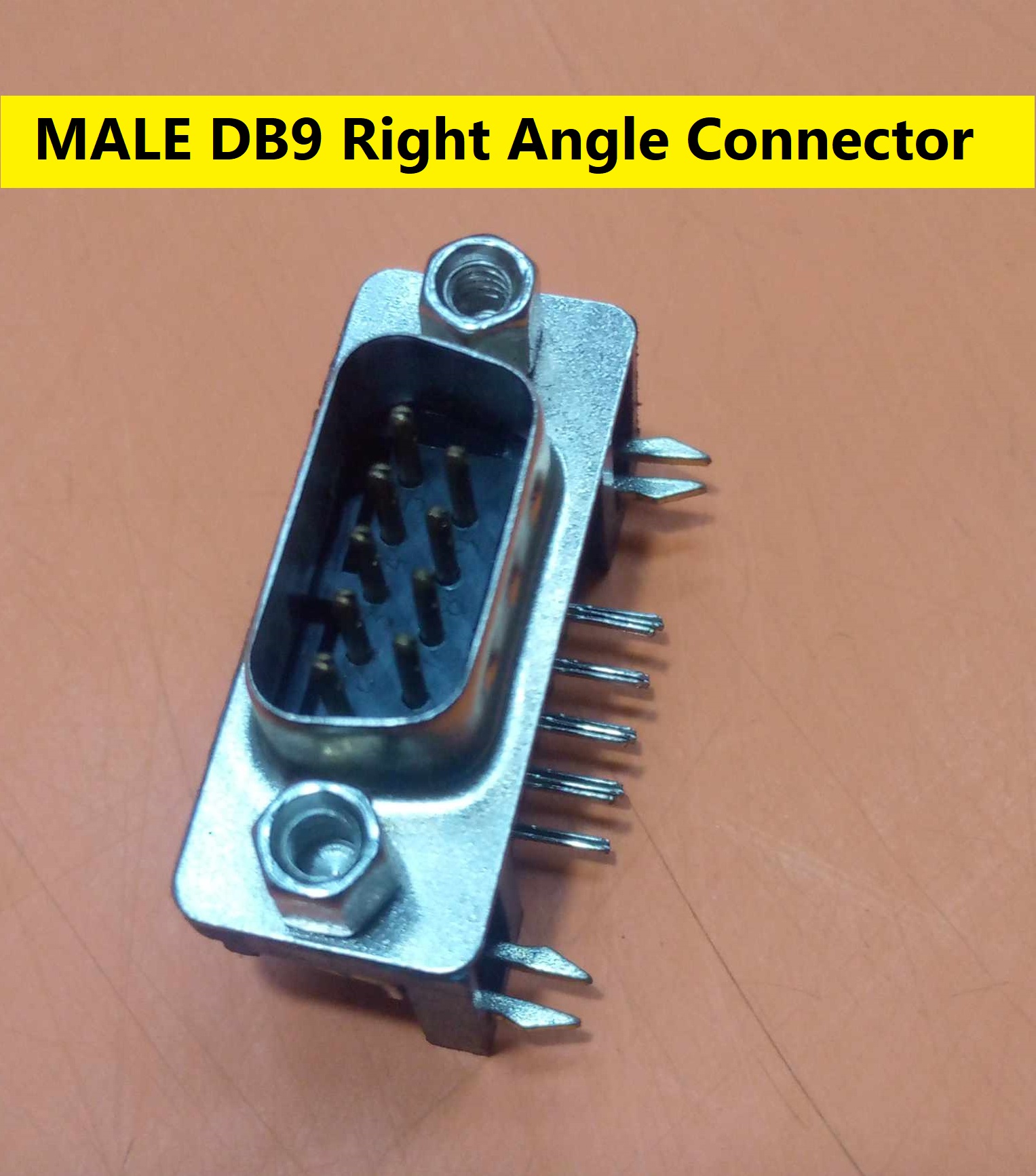 Picture of MALE Right Angle DB9 D-SUB 9P Male Socket Port Socket Jack Connector Repair Right Angle Female DB9 D-sub PCB Mount RS232 Serial Port Connector Socket Adapters