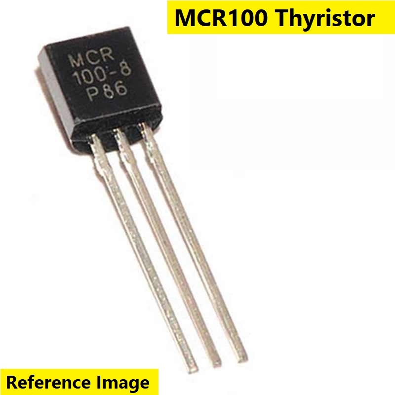 Picture of 10Pcs - MCR100 Thyristor MCR100-6 400V 0.8A MCR100 Transistor Thyristor 3 Pin Leads TO-92 Package SCR MCR100-6 SCR Thyristor