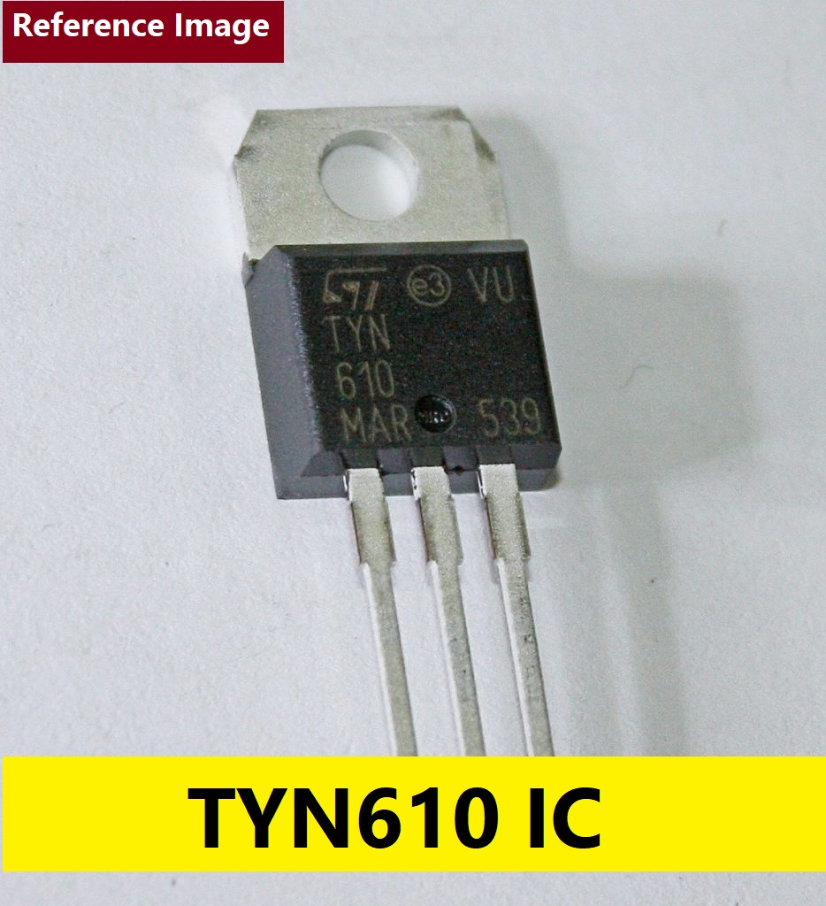 Picture of TYN610 IC TYN610 Thyristor SCR 600V 10A TYN610 Transistor TYN610 SCR 10A 600V Thyristor Unidirectional Thyristor SCR TO-220 Package 3 Pin Leads