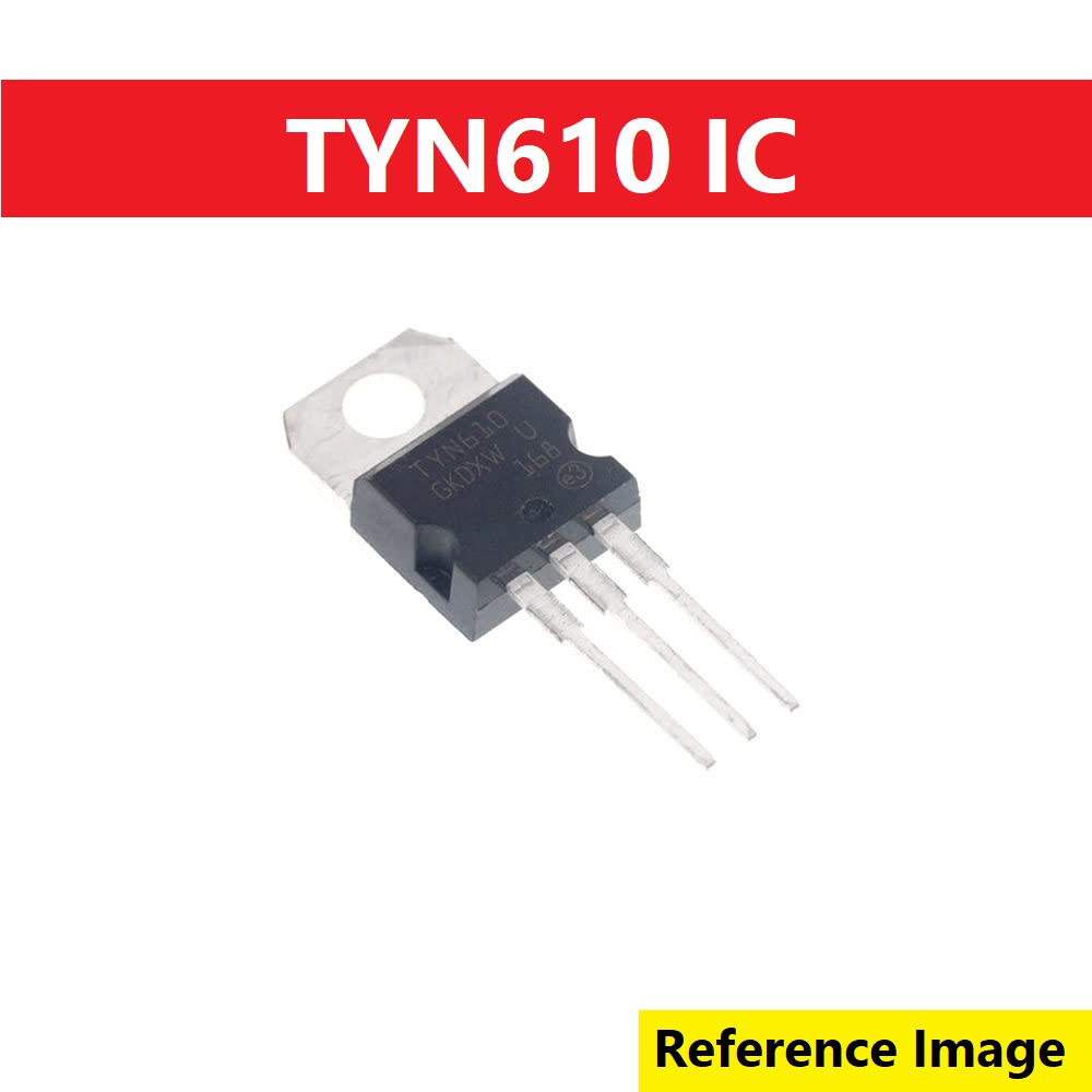 Picture of TYN610 IC TYN610 Thyristor SCR 600V 10A TYN610 Transistor TYN610 SCR 10A 600V Thyristor Unidirectional Thyristor SCR TO-220 Package 3 Pin Leads