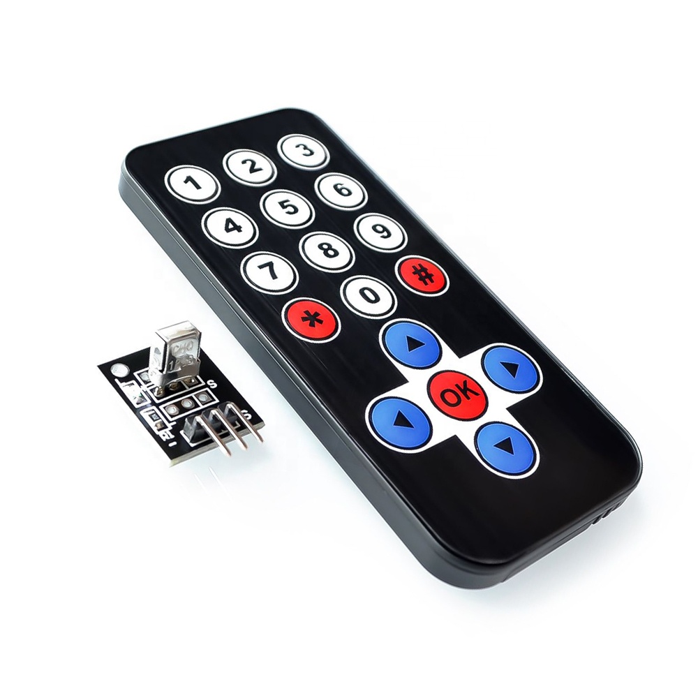 Picture of REMOTE With IR Receiver Module Infrared IR Receiver Sensor Module Wireless Remote Control Kit With Cables IR Sensor Receiver Infrared Sensor With Remote
