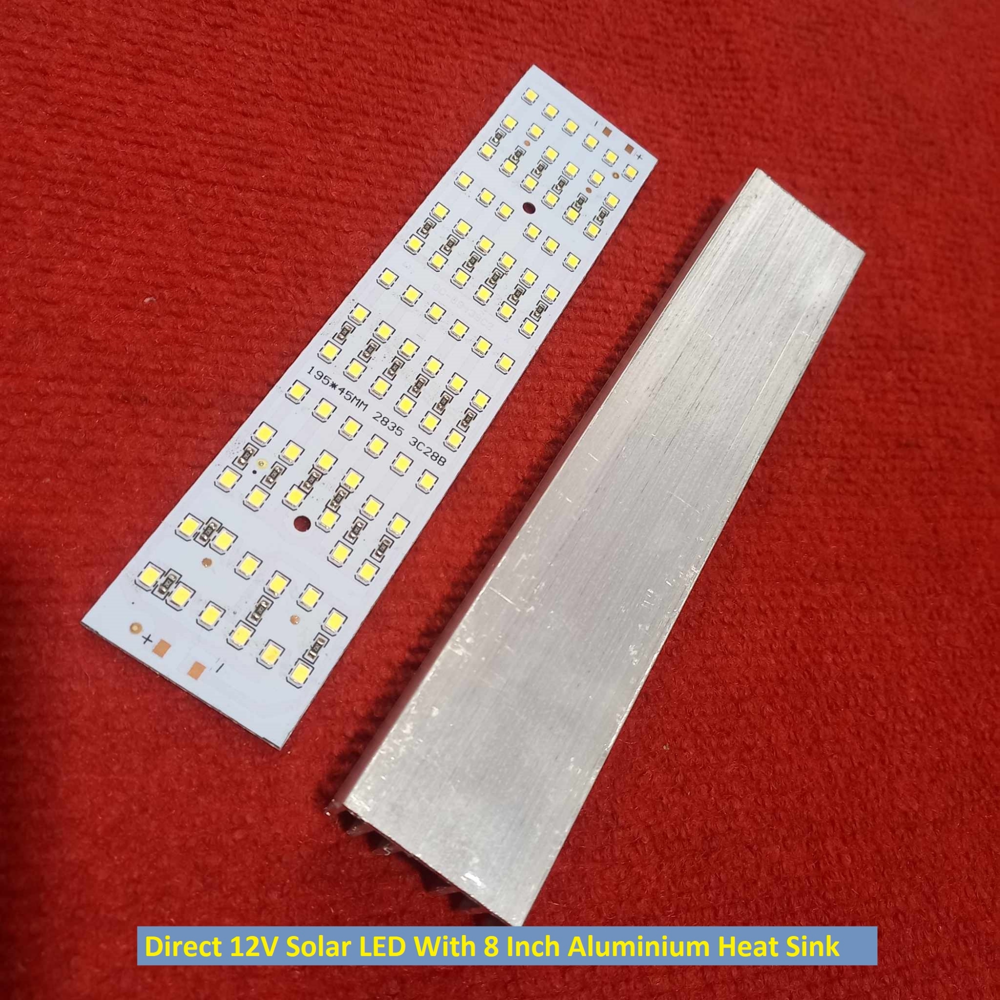 Picture of Direct 12V Solar LED with 8 Inch  Aluminium Heat with 12v Solar Led  White Color 195x45MM DC 12V Direct Solar LED  with 8 Inch Heat Sink  For Bedroom Garden Outside Solar Light Office Home LED DIY