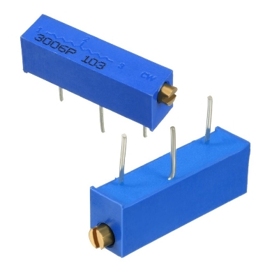 Picture of 3006 Multiturn 103 10K Potentiometer 3 Pin Leads 10K Resistor 10K Volume 10K Variable Resistor 103 Potentiometer 750mW 19mm Trimpot 10K 103 Variable Resistor Switches