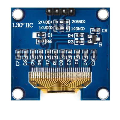 Picture of 1.3 Inch OLED Display 1.3 Inch Display DC 3-5V 4 Pin Leads Header 12864 128×64 Pixel IIC I2C Interface Communicate OLED Display Module