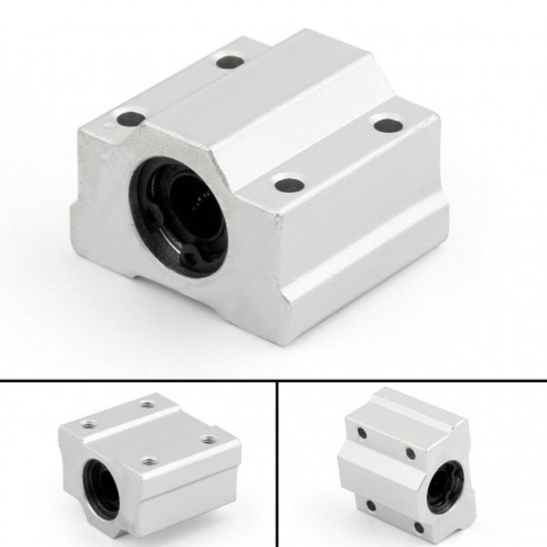Picture of Aluminum Linear Motion 8mm Ball Bearing Slide Bushing 34x30x22mm Solid Polymer Linear Motion Shaft SC8UU For CNC Machine 3D Printer