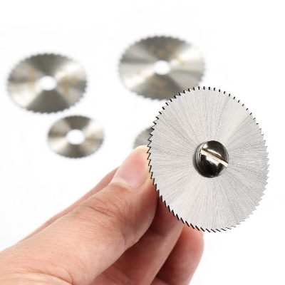 Picture of 5Pcs HSS SAW BLADES HSS Cutting Discs Wheel 5Pcs HSS Circular Saw 22mm 25mm 32mm 35mm 44mm Rotary Blade 1Pcs 3.2mm Mandrel For Wood Plastic Cutting Cut Off Tools Sets