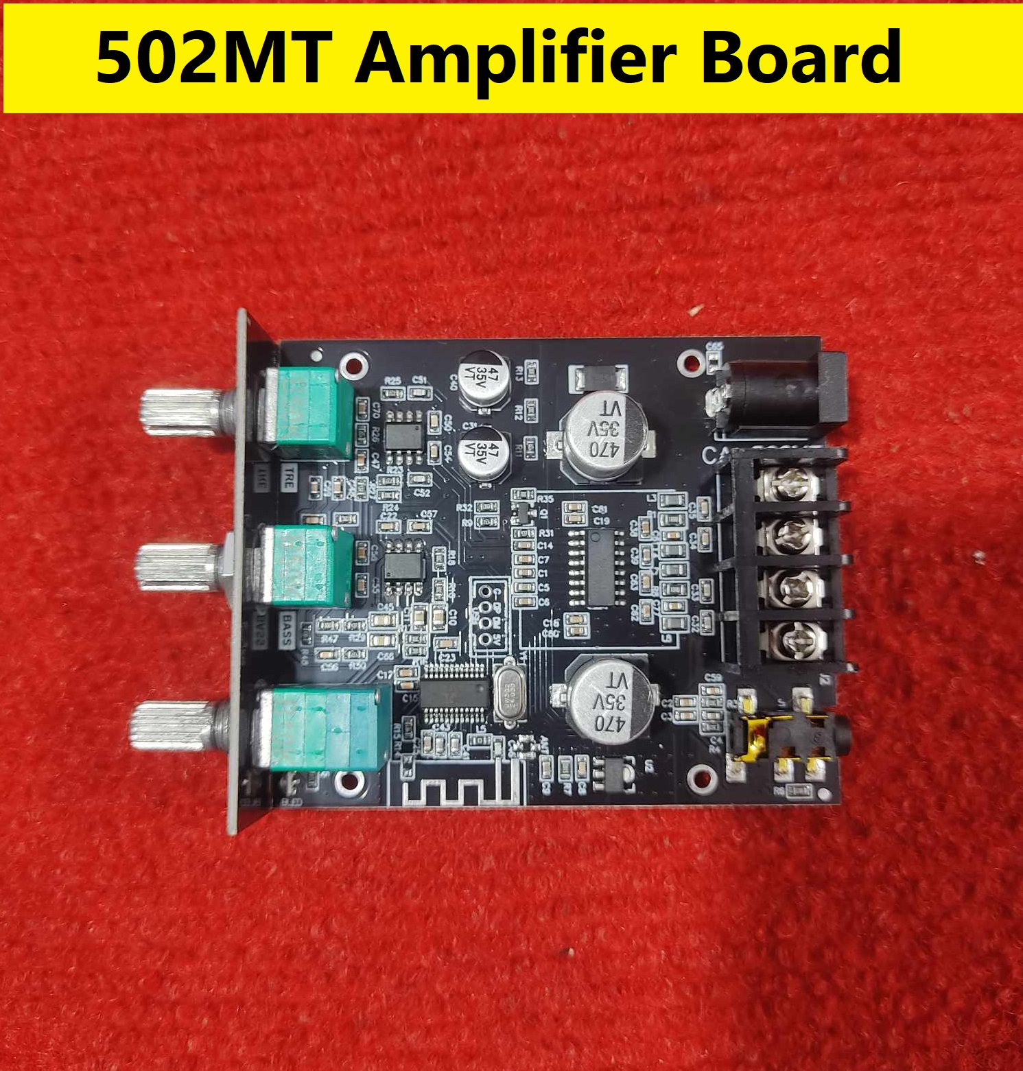 Picture of 502MT 2X50W Bluetooth 5.0 Subwoofer Amplifier Circuit 2.0 Channel High Power Audio Stereo Amplifiers Board AUX US Plug HiFi 502MT Amplifier Module 50W+50W Speaker