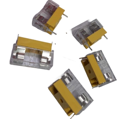 Picture of 3Pcs - Transparent Glass Fuse Holder With Cover 6A 250V BLX Glass Fuse Holder 5x20mm 250V Fuse Holder With Cover Panel PCB Mount 250V 6A Type A Fuse Holders Adapters