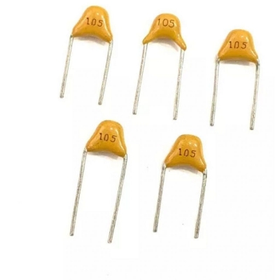 Picture of 15Pcs - 105 Multilayer MLCC 50V 1000nF 1uf Ceramic Capacitor 5.08mm Pitch MLCC Non Polarized 2 Pin Leads 105 Ceramic Capacitor 50V Monolithic 105 Ceramic Chip Capacitor