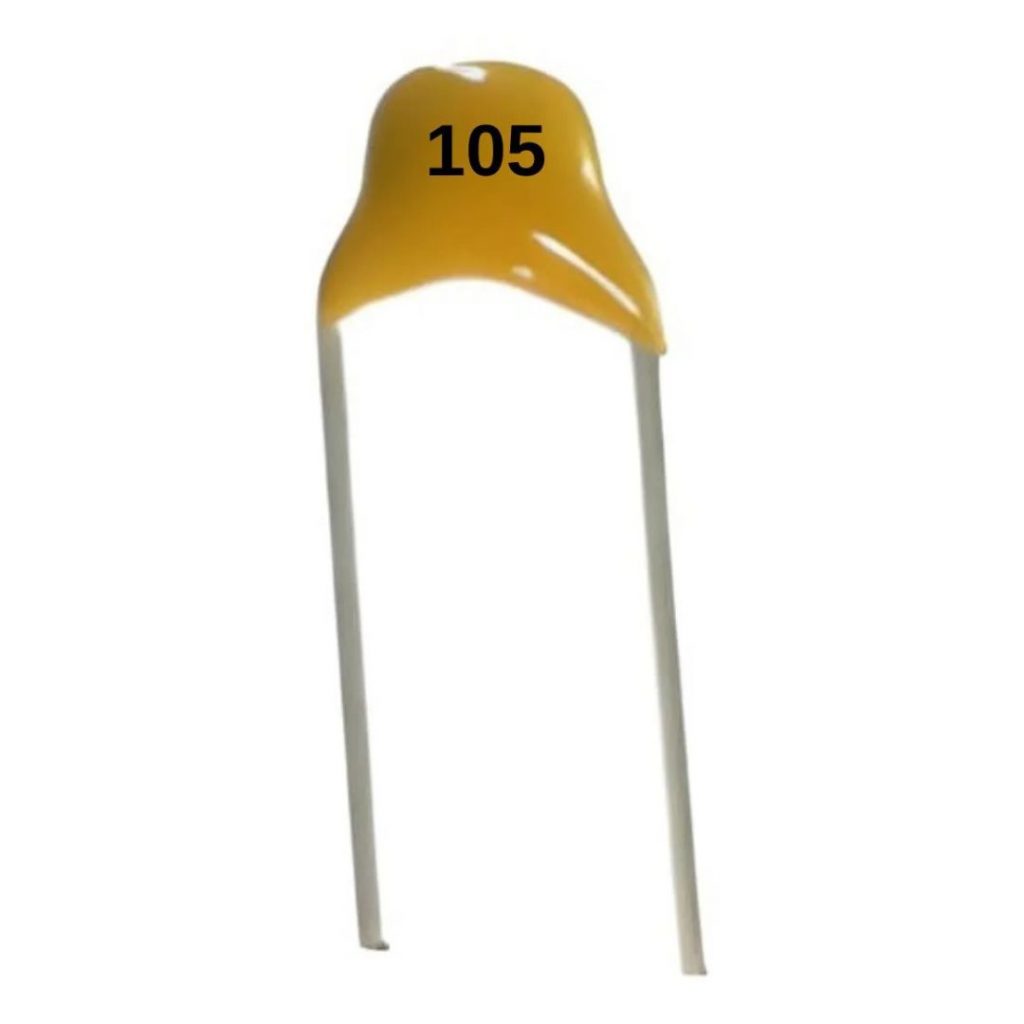 Picture of 15Pcs - 105 Multilayer MLCC 50V 1000nF 1uf Ceramic Capacitor 5.08mm Pitch MLCC Non Polarized 2 Pin Leads 105 Ceramic Capacitor 50V Monolithic 105 Ceramic Chip Capacitor