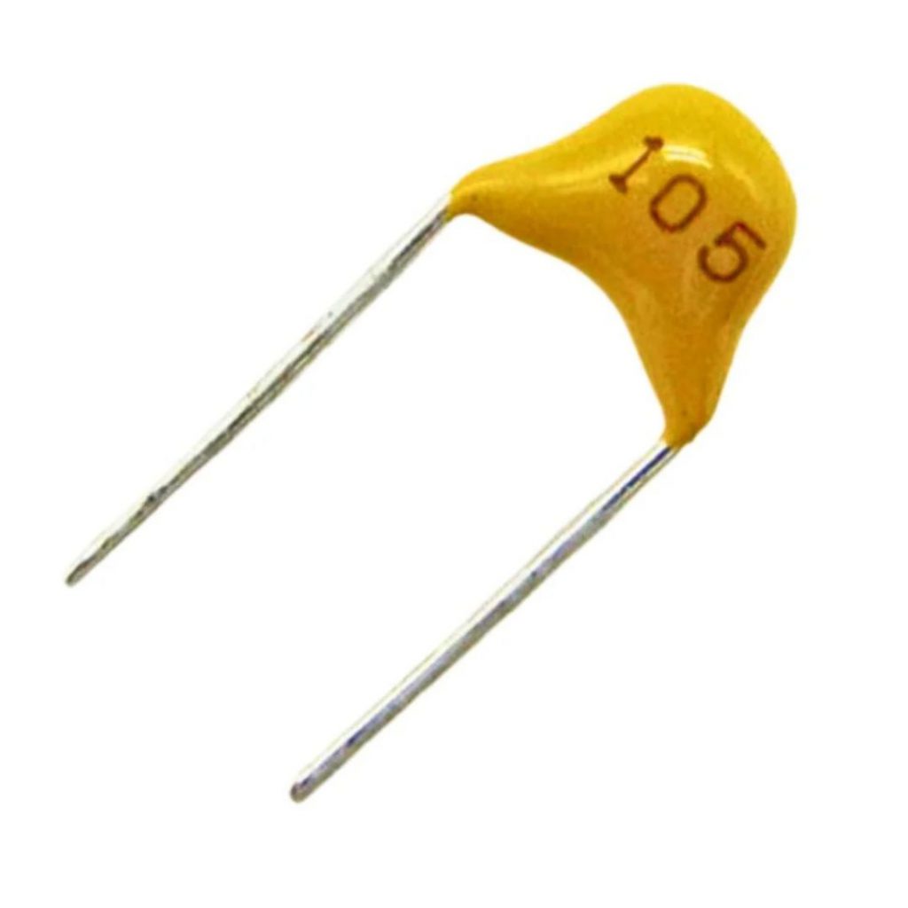 Picture of 15Pcs - 105 Multilayer MLCC 50V 1000nF 1uf Ceramic Capacitor 5.08mm Pitch MLCC Non Polarized 2 Pin Leads 105 Ceramic Capacitor 50V Monolithic 105 Ceramic Chip Capacitor