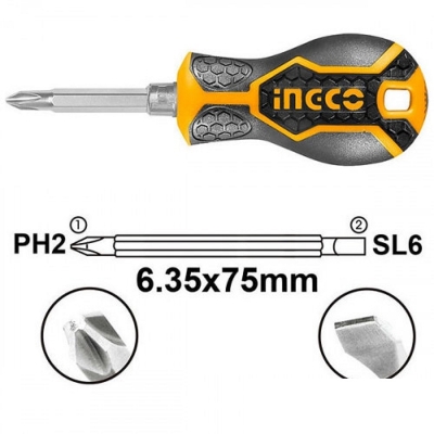 Picture of Mini AKISD0202 ING-CO 2 In 1 Screwdriver Set Tools Sets Standard Star Screwdriver PH2 & Flat Minus SL6 Screwdriver