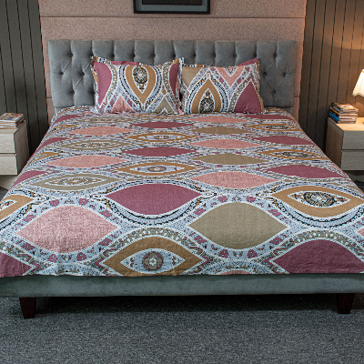 Printed Bedsheet – Brown ALLORA BDonline shop bangladeshothoba.com