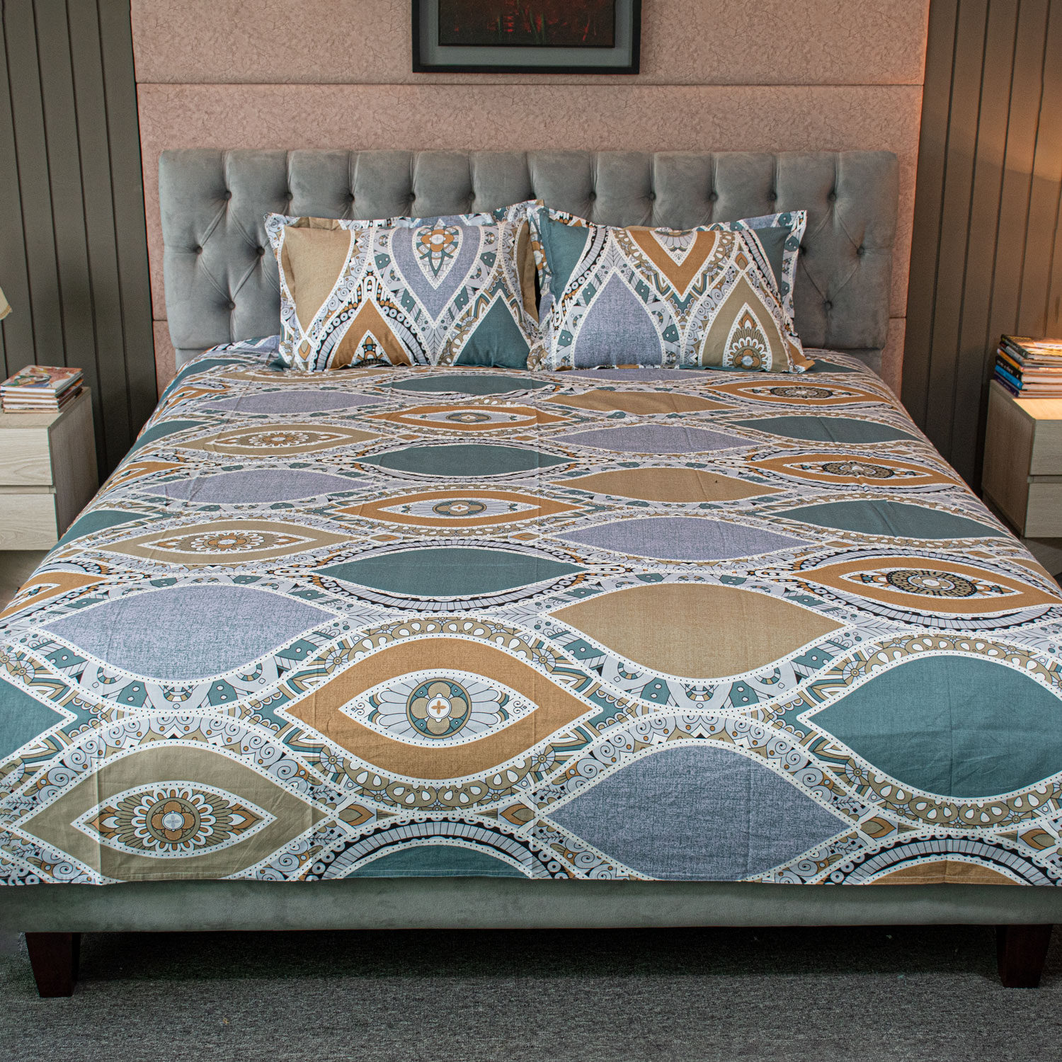 Printed Bedsheet – Golden ALLORA BDonline shop bangladeshothoba.com