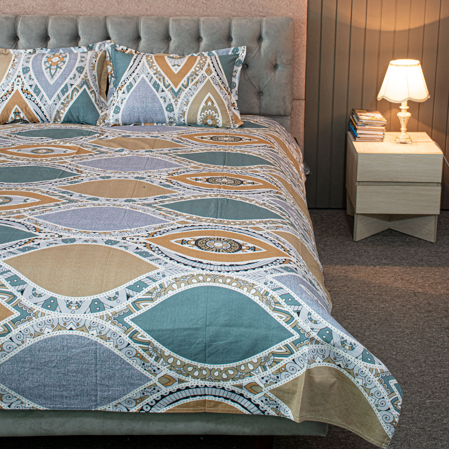 Printed Bedsheet – Golden ALLORA BDonline shop bangladeshothoba.com