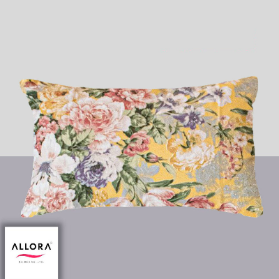 Monsoon Blooms Print Bedsheet – Yellow ALLORA BDonline shop bangladeshothoba.com