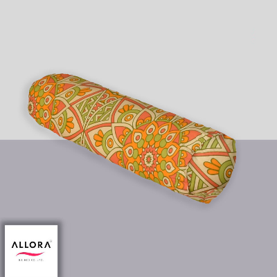 Alpana Print Bedsheet - Orange ALLORA BDonline shop bangladeshothoba.com