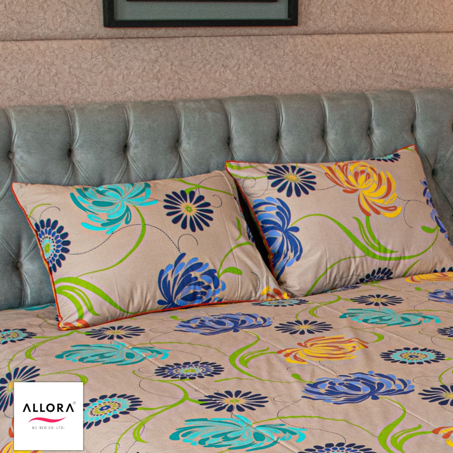 Meadow Dream Print Bedsheet – Vanilla ALLORA BDonline shop bangladeshothoba.com