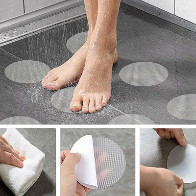 Picture of 10pcs Non Slip Antiskid Bath Shower Strip Stickers Bathroom Bath Tub Applique