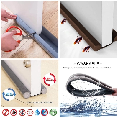 Picture of Door Draft and Dust Stopper Door Air Stopper Door Bottom Sealing Strip 37 Inches Door Draft Door gap and Dust Stopper Door Insect Protector - door bottom sealing strip