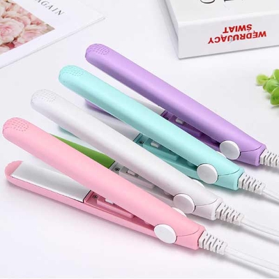 Picture of Mini Hair Straightener Flat Iron Ceramic Hair Straightener Dry and Wet Thermotactic Electric Culing Iron