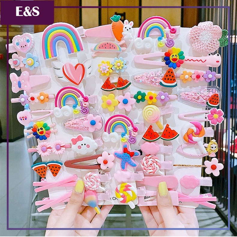 Picture of 14 Pcs Baby Girl Hair Clip Set for Children Hair Accessories