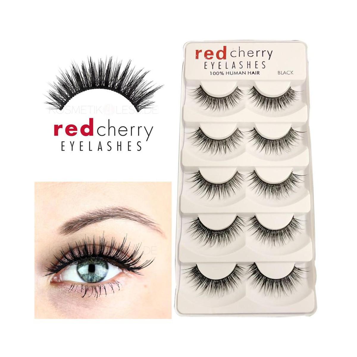 Picture of RED CHERRY False Eyelashes Natural Long Eye Lashes Extension Makeup Professional Faux Eyelash - 5 pair