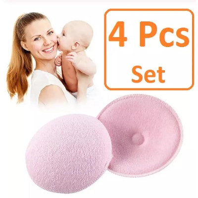 Picture of 4pcs Washable Nursing Pad Soft Absorbent Nursing Anti-overflow Maternity Nursing Pad