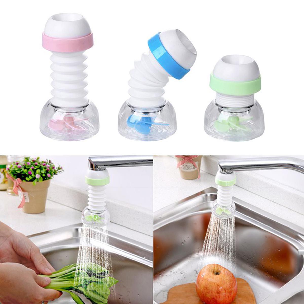 Picture of Water Tap Extension Filter 360 Degree Adjustable Water filter tape head with fan Kitchen Accessories