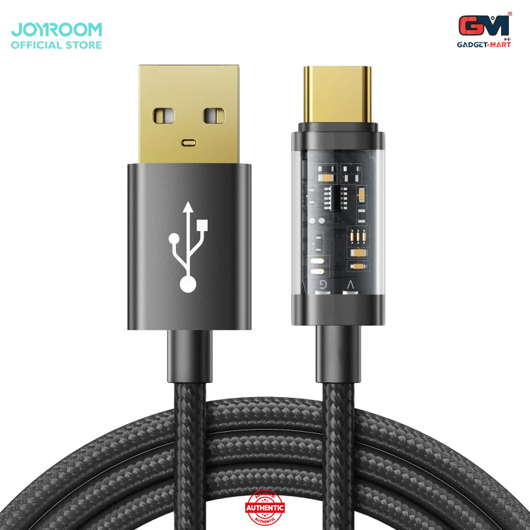 Picture of Joyroom S-UC027A12 USB To Type-C 3A Data Cable - 1.2m - Black Picture of Joyroom S-UC027A12 USB To Type-C 3A Data Cable - 1.2m - Black