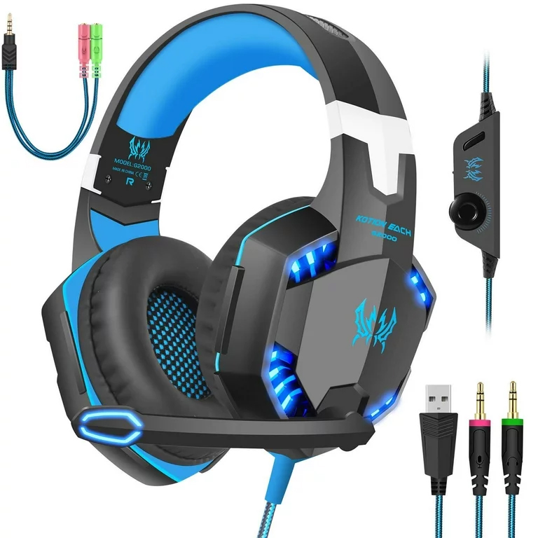 Picture of Kotion Each G2000 Gaming Headphones Best PC Gamer Stereo Headset with Microphone LED Lights for Computer Notebook