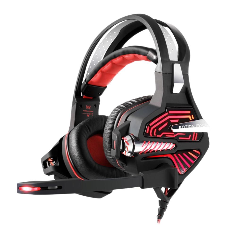Picture of KOTION EACH GS100 Gaming Headphones With Microphone Deep Bass Stereo USB 7.1 Surround Sound Headsets Mic - Red