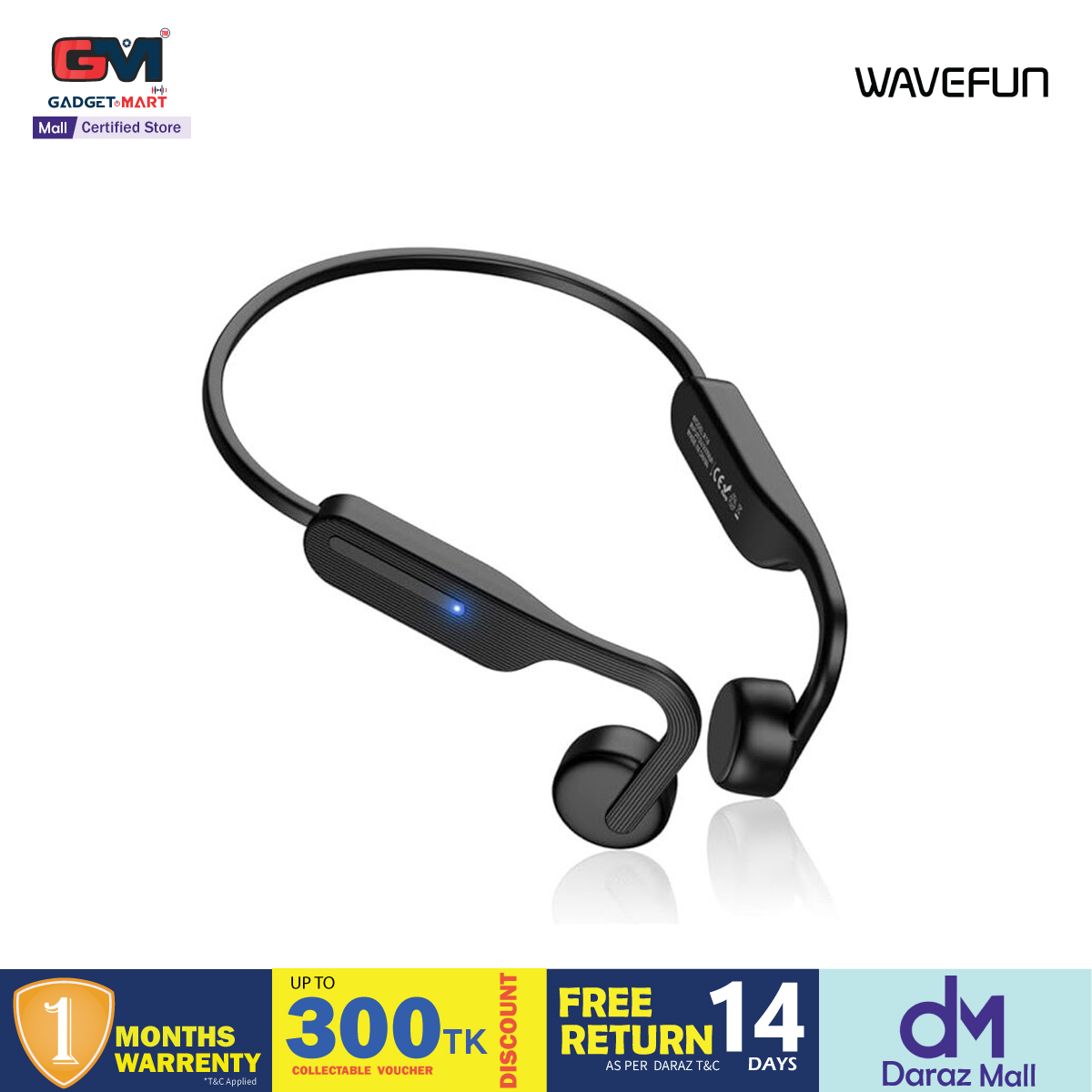 Picture of Wavefun Move Bluetooth Earphone Wireless Bone Conduction Headphones Earbuds