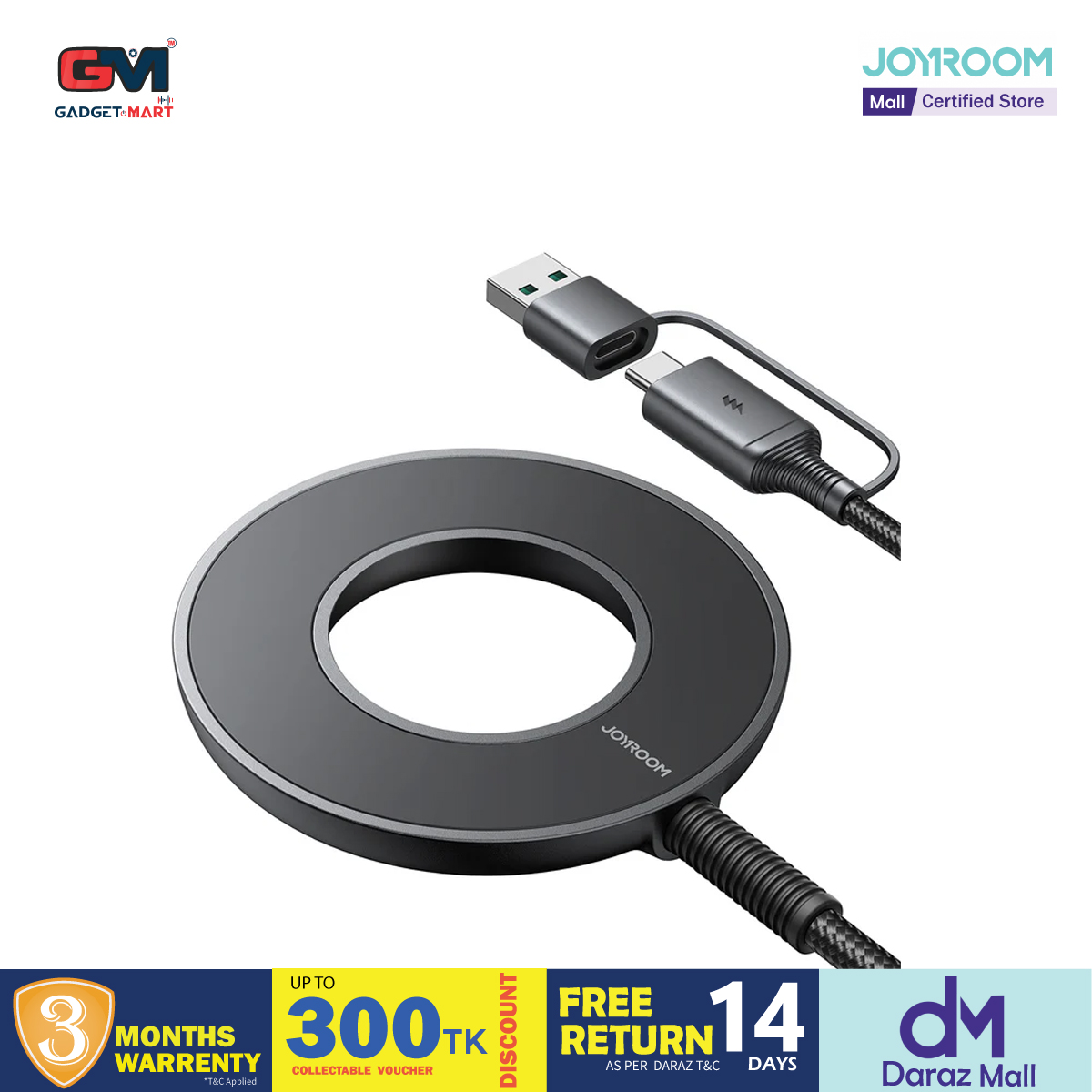 Picture of New Joyroom JR-WQM03 Magnetic Wireless Charger-Black
