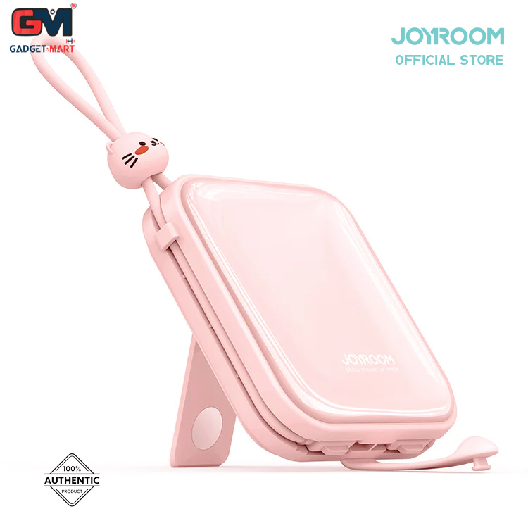 Picture of Joyroom JR-L009 Cutie Series 12W Power Bank with Kickstand 10000mAh-Pink Picture of Joyroom JR-L009 Cutie Series 12W Power Bank with Kickstand 10000mAh-Pink