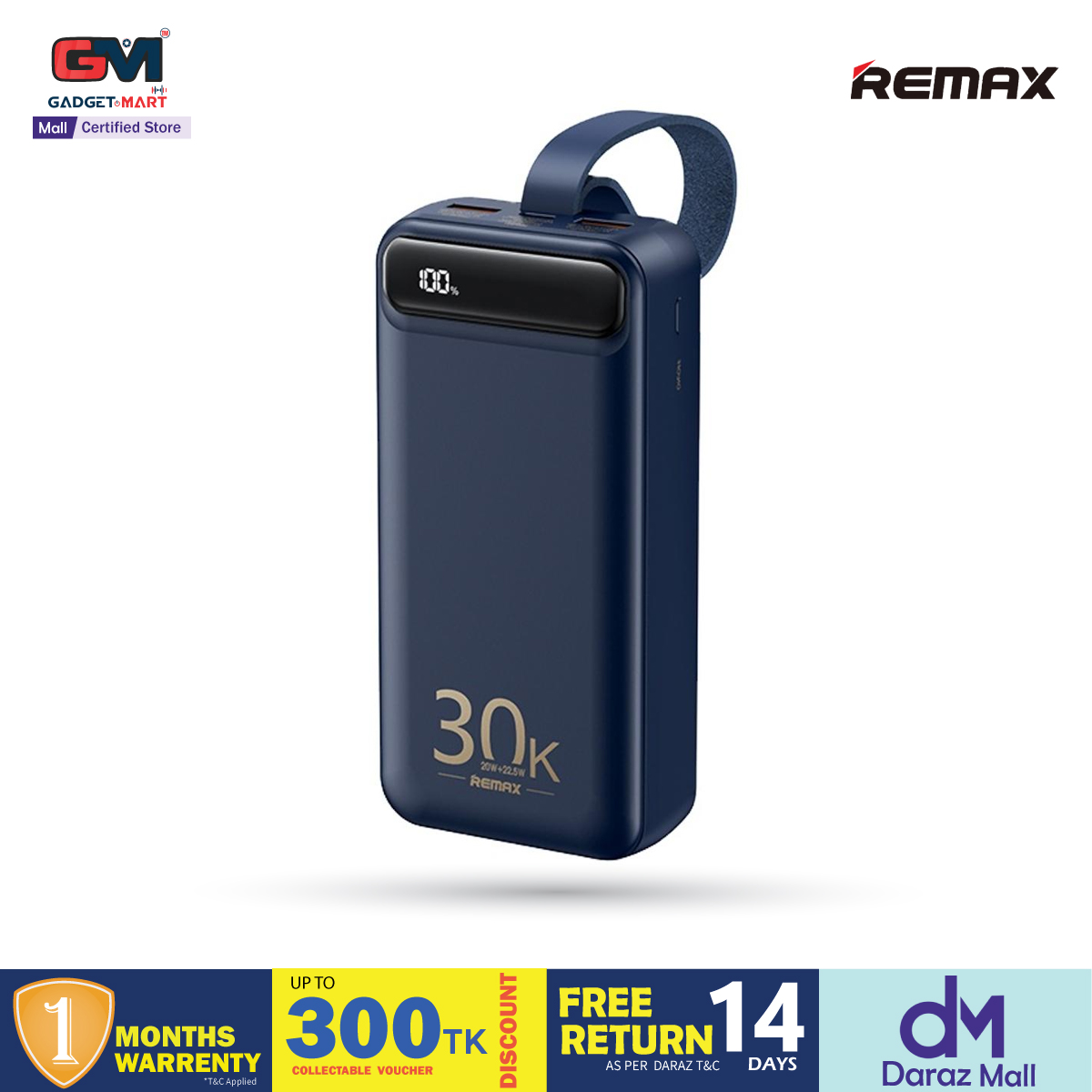 Picture of REMAX RPP-522 20W+22.5W PD+QC Powerbank 30000mAh Portable Smart Multi-Compatible Fast Charging Power Bank