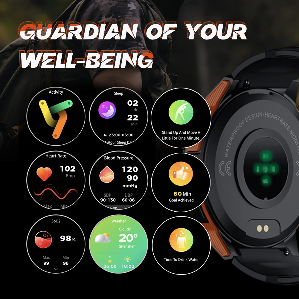 Picture of Wavefun Wave 70 Rugged Smartwatch AMOLED Smart Watch 1.43'' 466*466 Fitness Sports 10M Ultra Waterproof Outdoor Bluetooth Call Picture of Wavefun Wave 70 Rugged Smartwatch AMOLED Smart Watch 1.43'' 466*466 Fitness Sports 10M Ultra Waterproof Outdoor Bluetooth Call