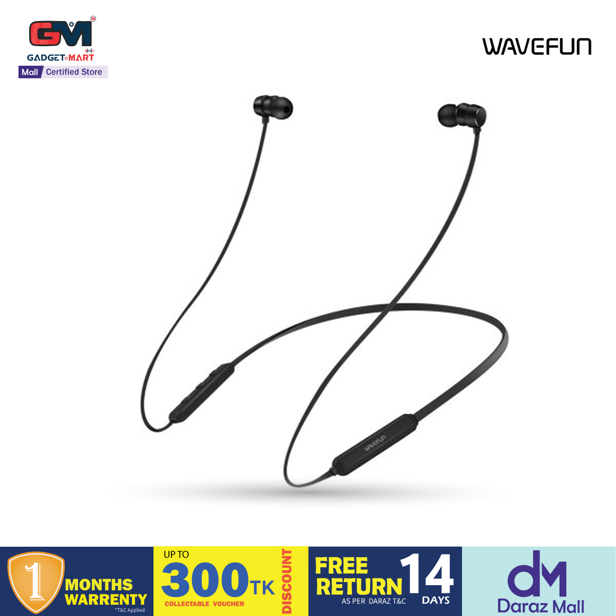 Picture of Wavefun Flex Pro 2024 Quick Charging Neckband Bluetooth Headphones V5.3 Earbuds Type C Music and Gaming Dual Mode TWS Group Mode Wireless Headphones Stereo Headset for Phone Xiaomi iPhone Android