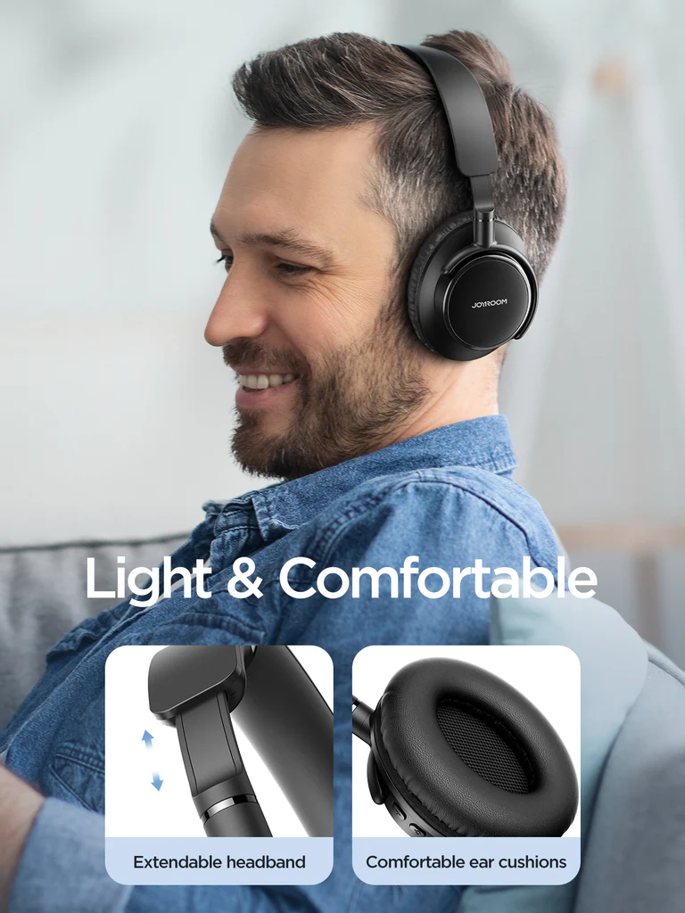 Picture of Joyroom JR-OH1 Bluetooth Headset with Noise Cancelling Microphone - Black