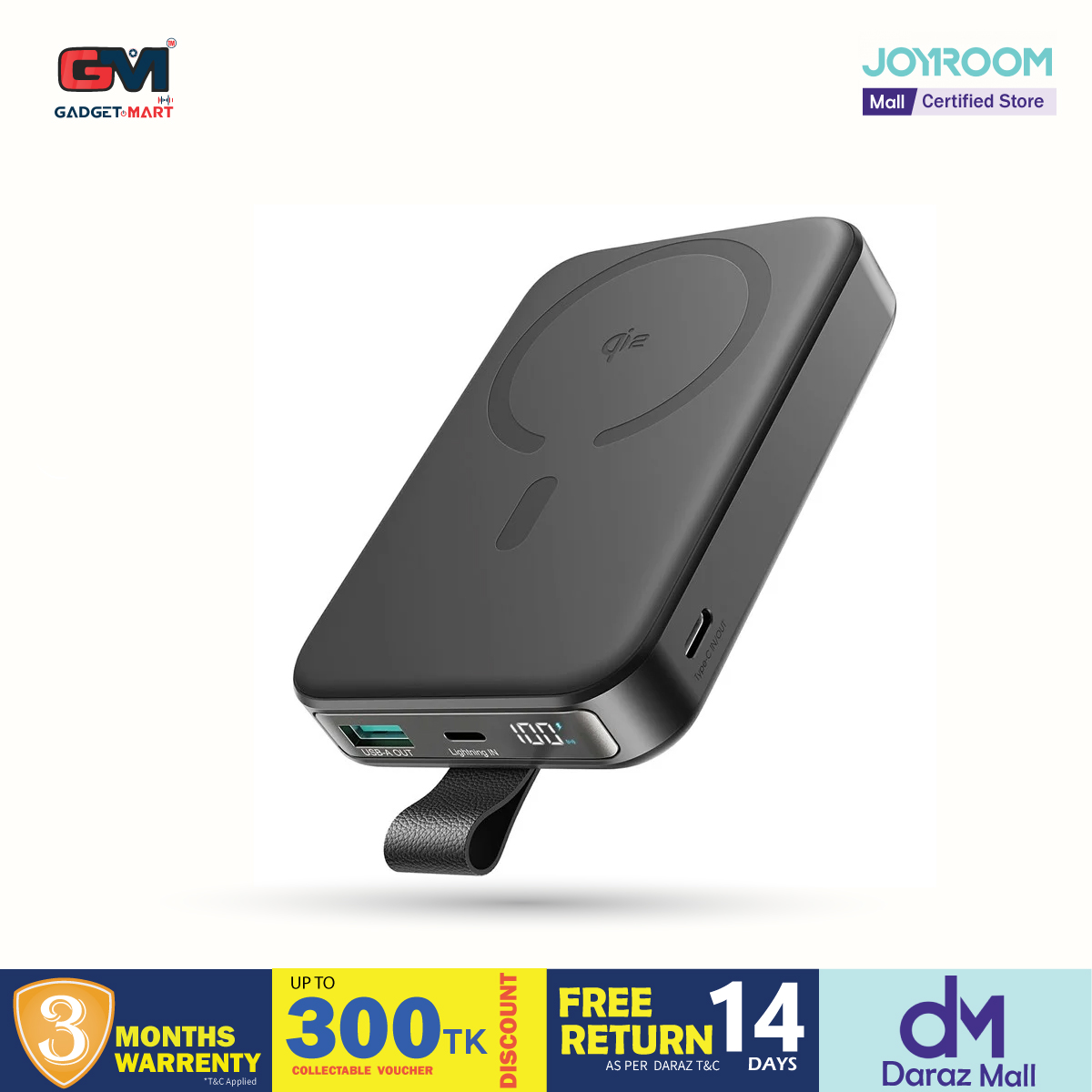 Picture of JOYROOM JR-PBM11 Qi2 Technologys 10000mAh 22.5W Magnetic Power Bank Kickstand Wireless Charger Picture of JOYROOM JR-PBM11 Qi2 Technologys 10000mAh 22.5W Magnetic Power Bank Kickstand Wireless Charger